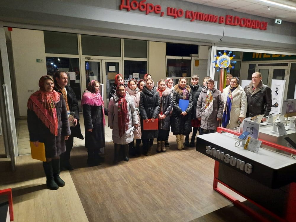 Хор храму Свт. Миколая  колядував в м. Івано-Франківську на ЗСУ.