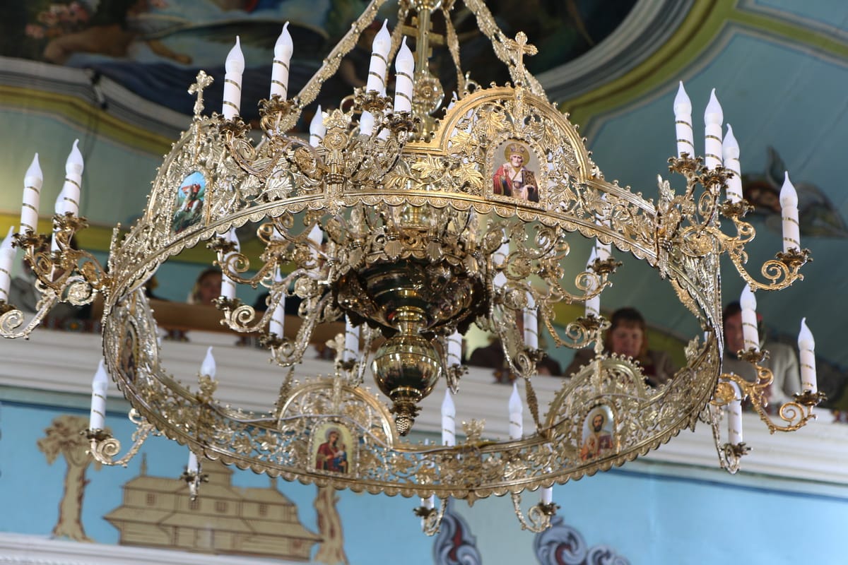 Освячення панікадила (церковного світильника) пежертвуваного для храму Свт. Миколая